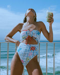 Billabong Lottie Hall Summer Bandeau One-piece Swimsuit - White Multi