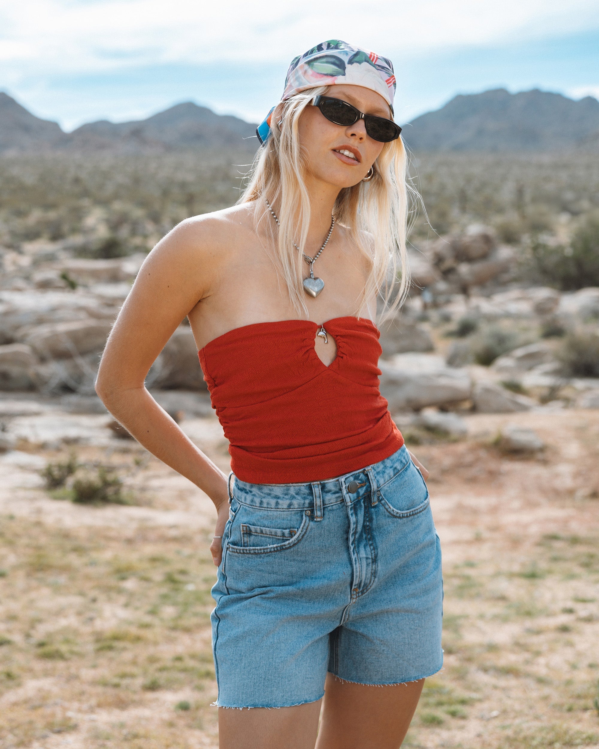 Billabong Lottie Hall Splasher Tube Top - True red