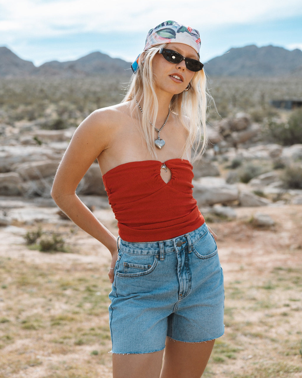 Billabong Riley Cut-Off Denim Shorts - Faded Indigo Fray