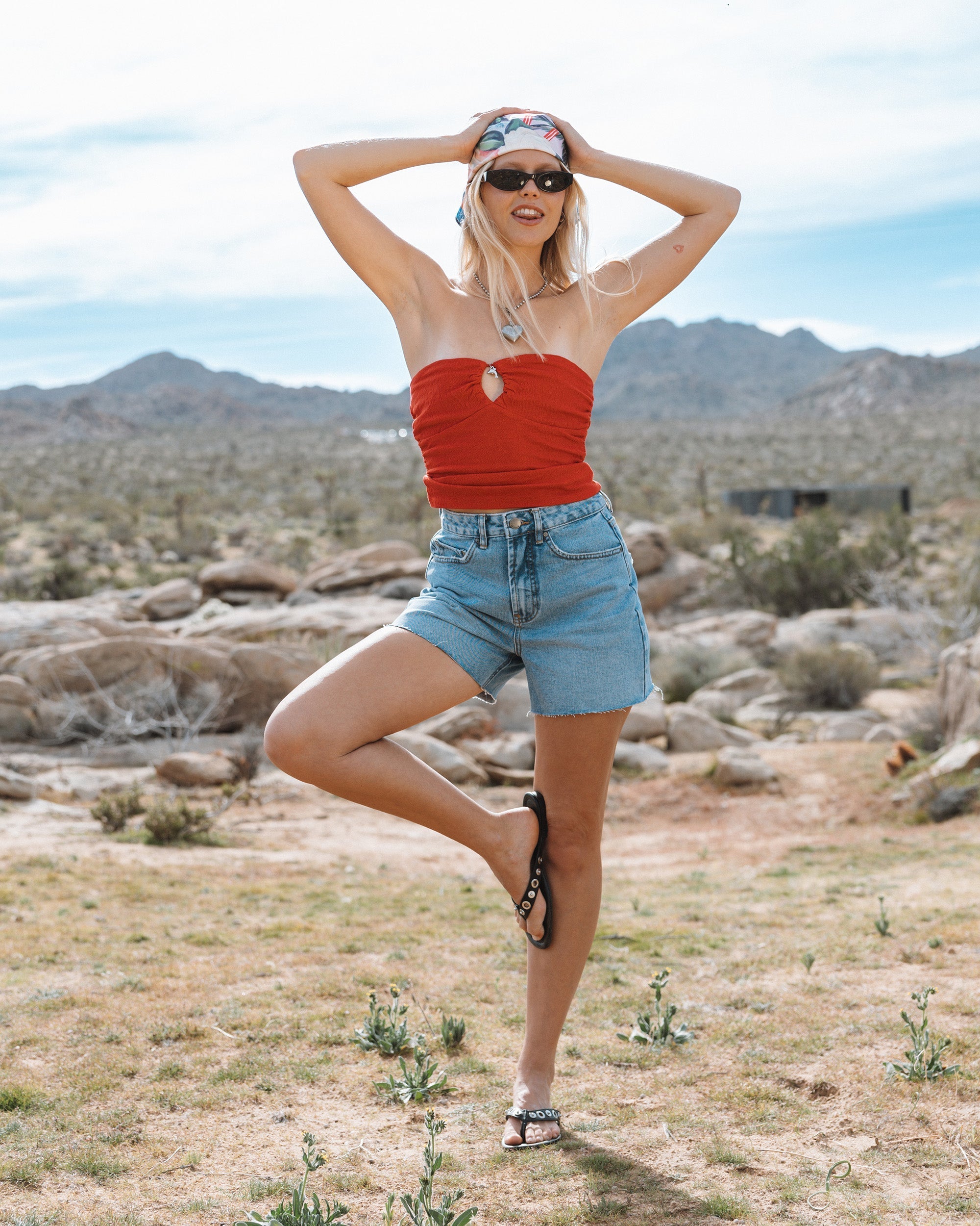 Billabong Lottie Hall Splasher Tube Top - True red