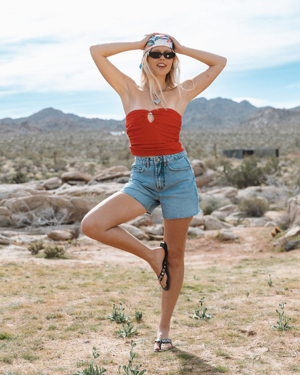 Billabong Riley Cut-Off Denim Shorts - Faded Indigo Fray
