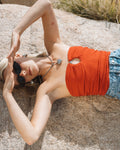 Billabong Lottie Hall Splasher Tube Top - True red
