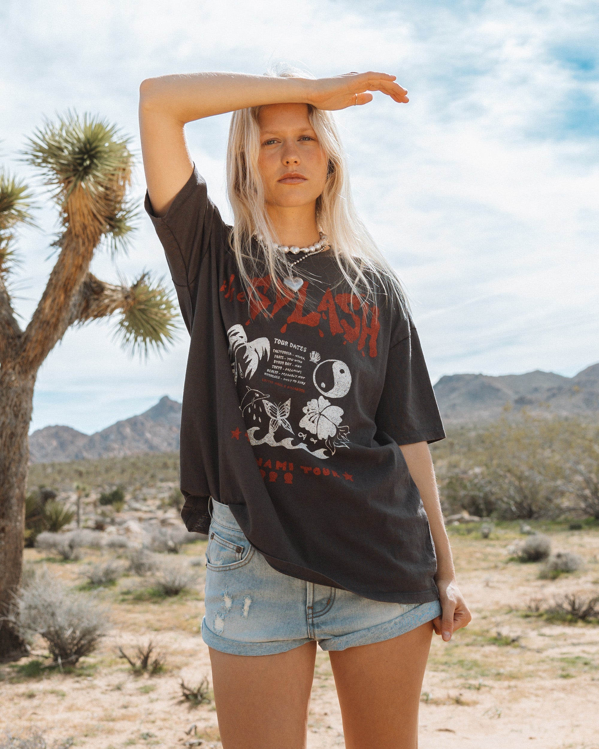 Billabong Lottie Hall Short Sleeve T-Shirt - Off Black