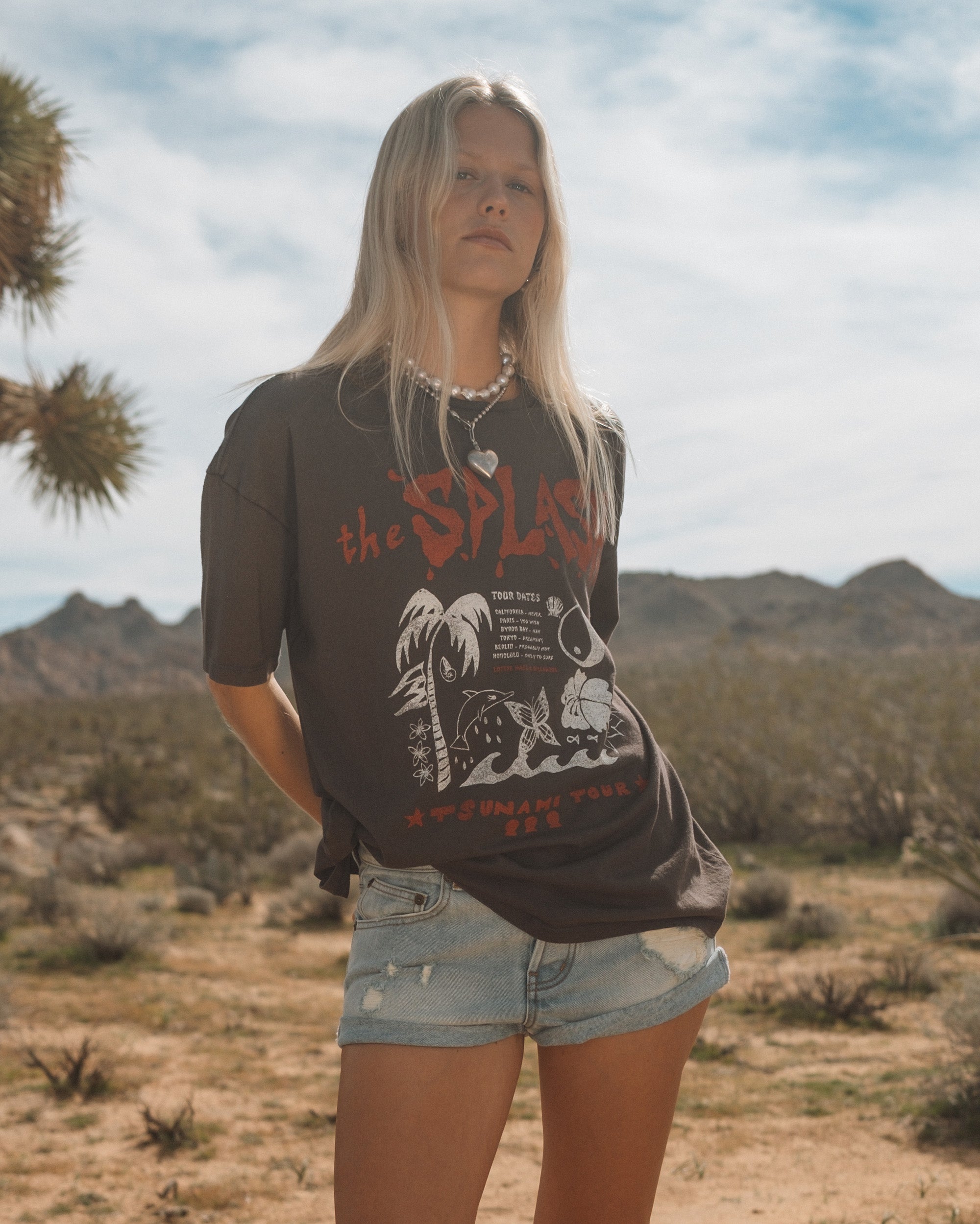 Billabong Lottie Hall Short Sleeve T-Shirt - Off Black