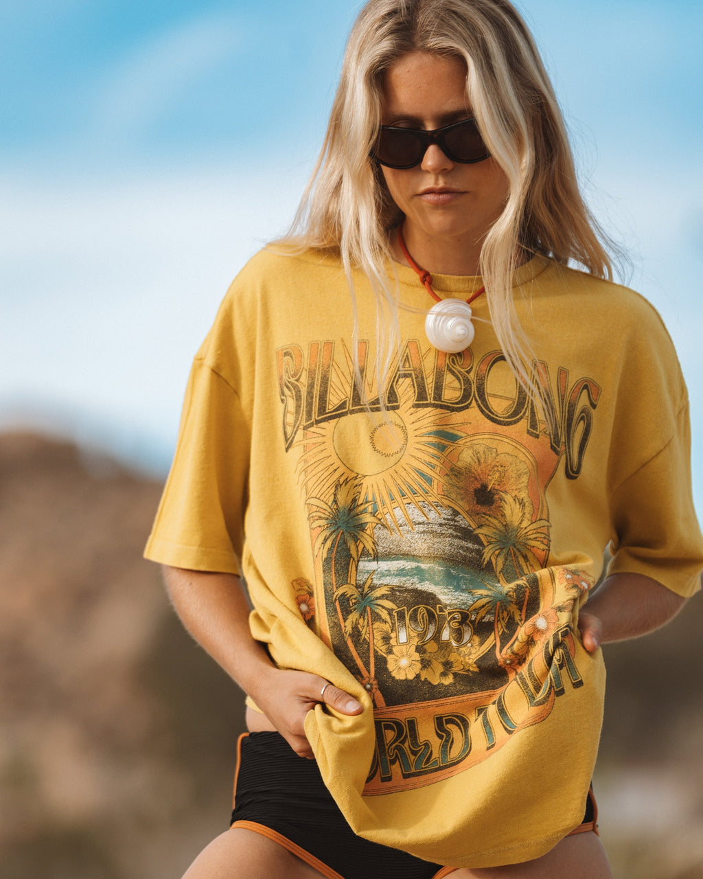 Billabong Between Night And Dawn Short Sleeve T-Shirt - Dark Citron