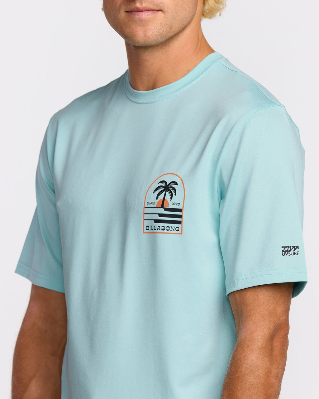 Billabong Portal Loose Fit Short Sleeve Surf Short Sleeve T-Shirt - Light Blue Heather