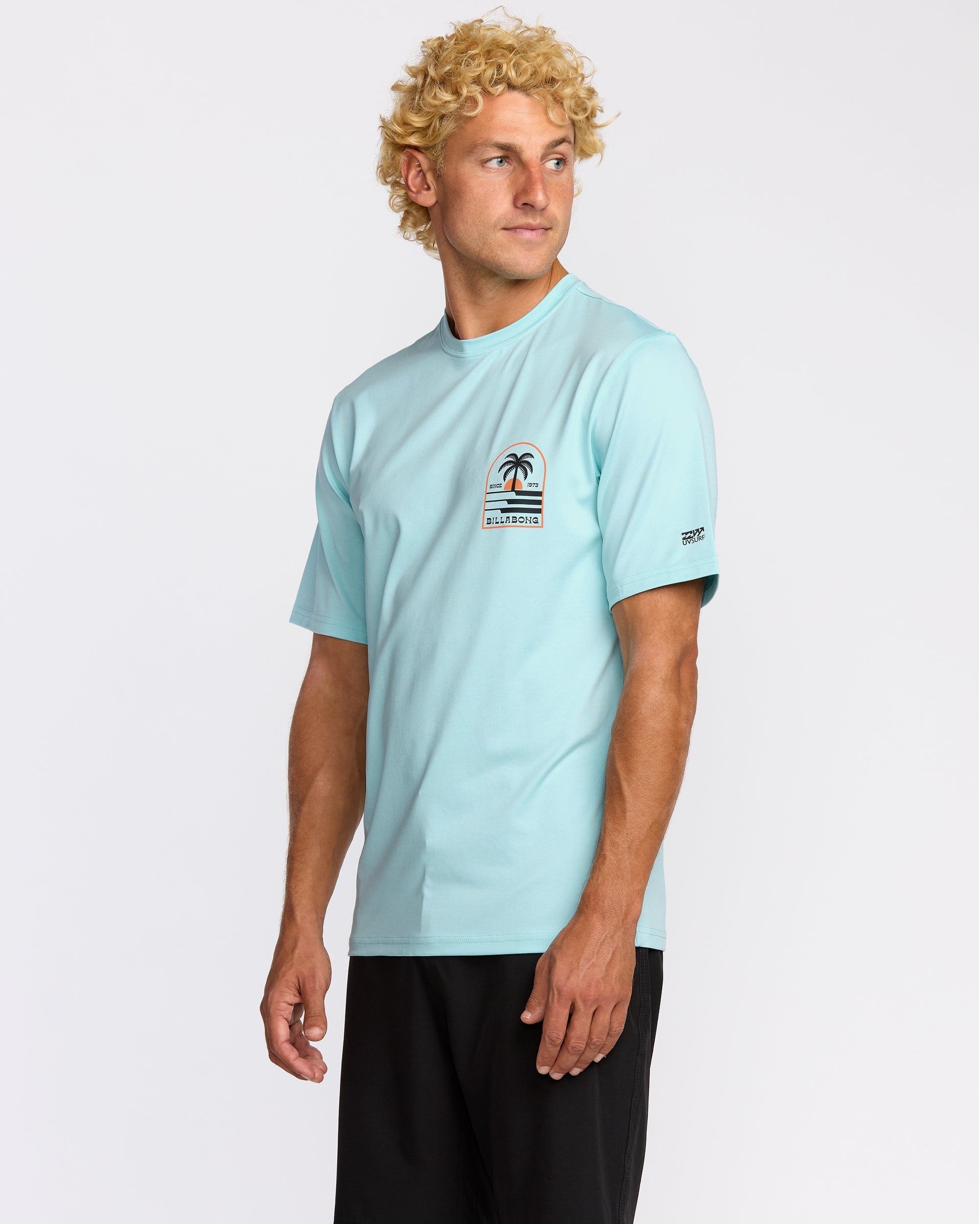 Billabong Portal Loose Fit Short Sleeve Surf Short Sleeve T-Shirt - Light Blue Heather