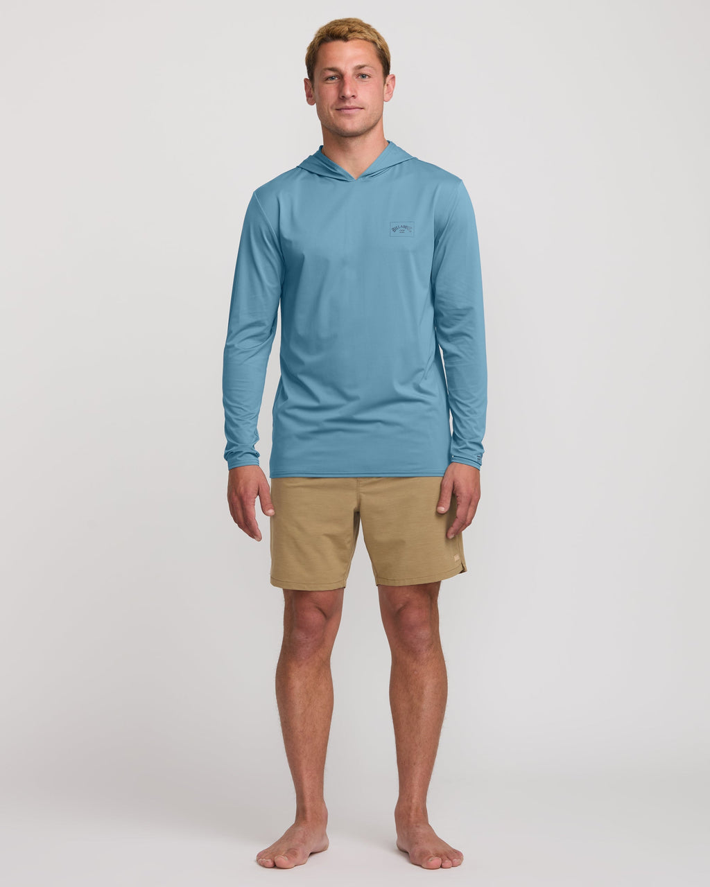 Billabong Arch Mesh Long Sleeve Hooded Surf Tee - Bay Blue