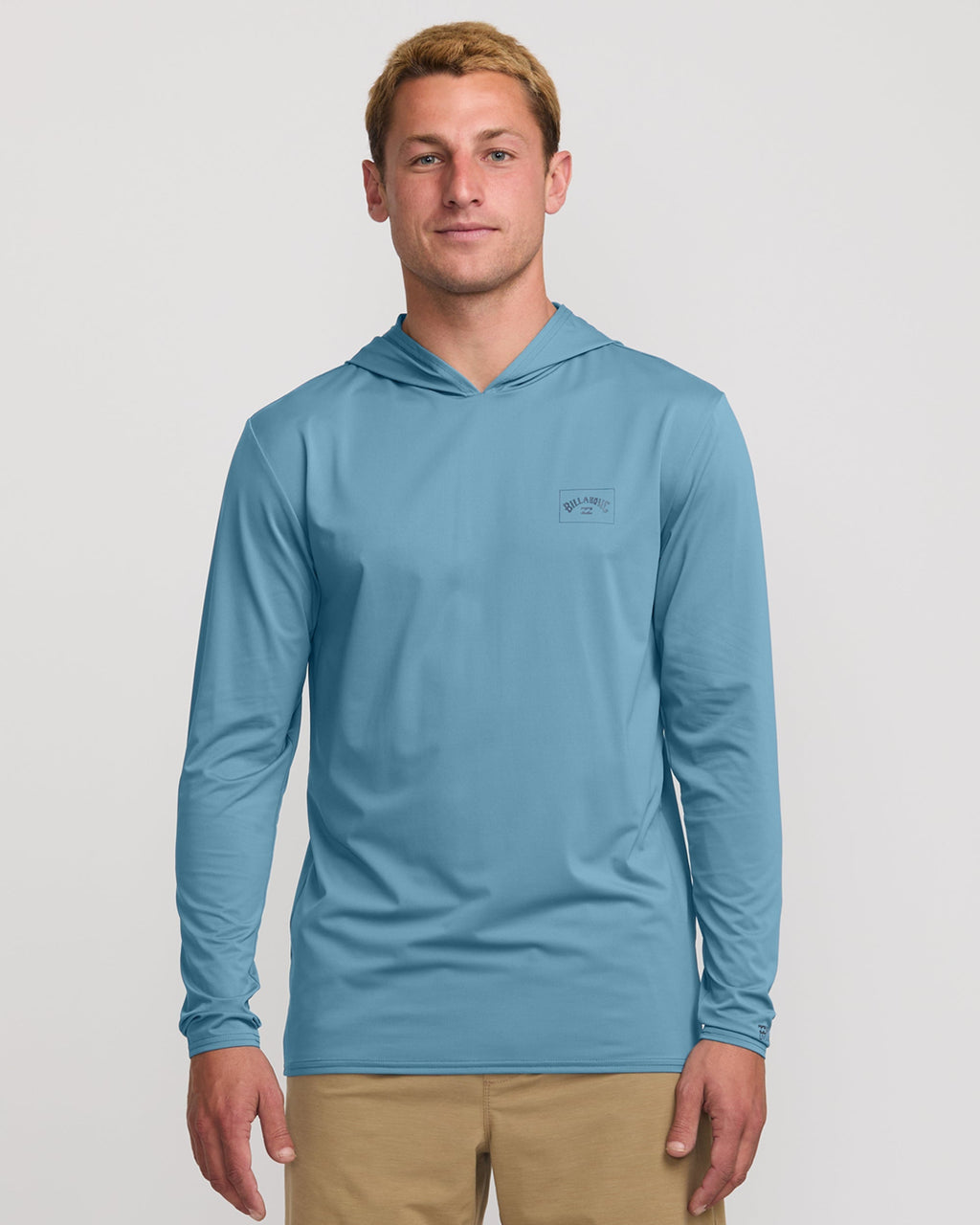 Billabong Arch Mesh Long Sleeve Hooded Surf Tee - Bay Blue