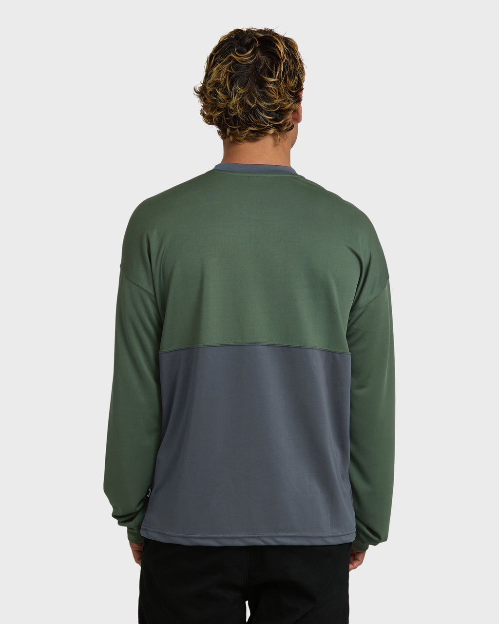 Billabong Deep Fake Crew Long Sleeve Knit Top - Hunter Green