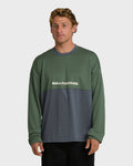 Billabong Deep Fake Crew Long Sleeve Knit Top - Hunter Green
