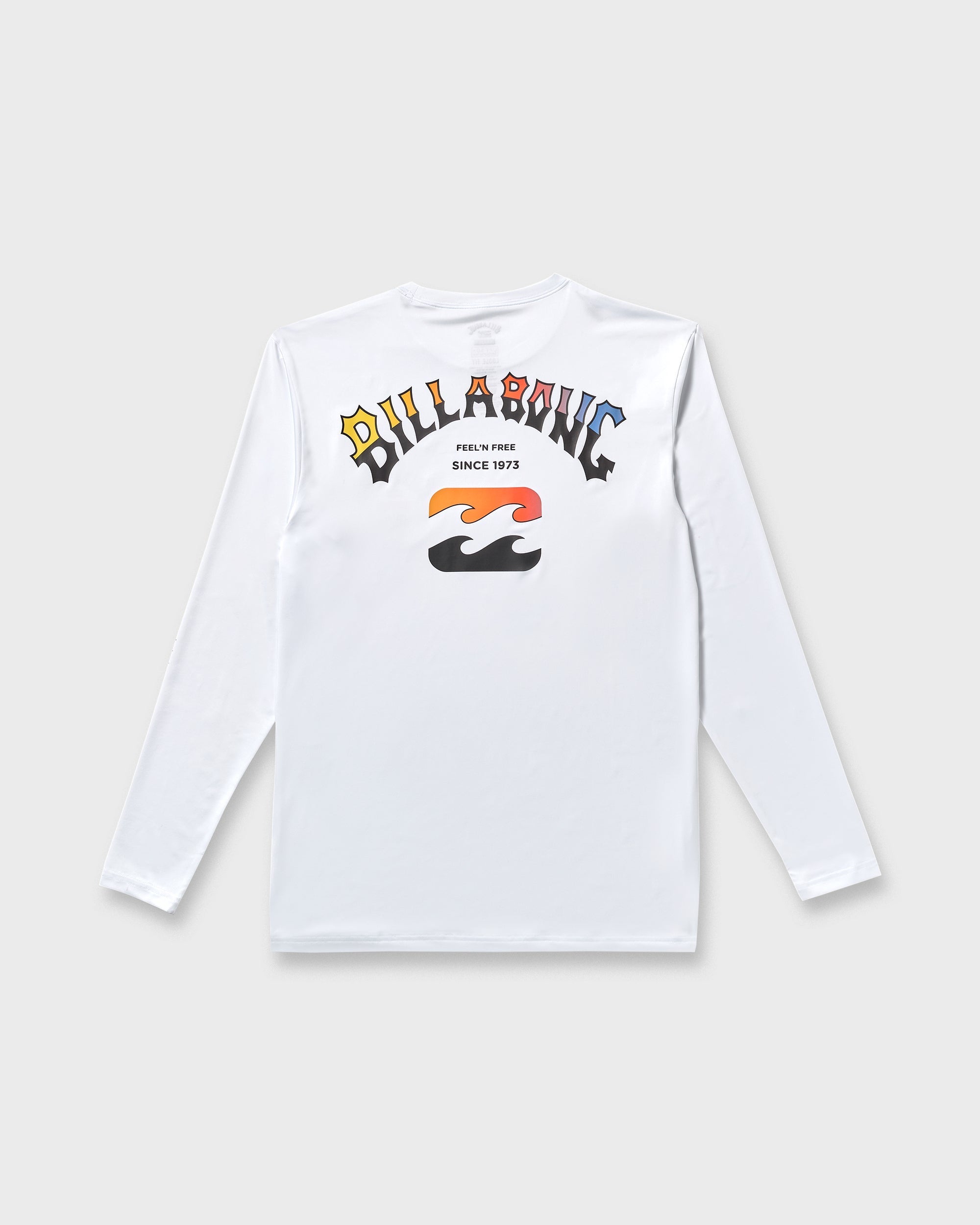 Billabong Arch Fade Loose Fit Long Sleeve Surf T-Shirt - White