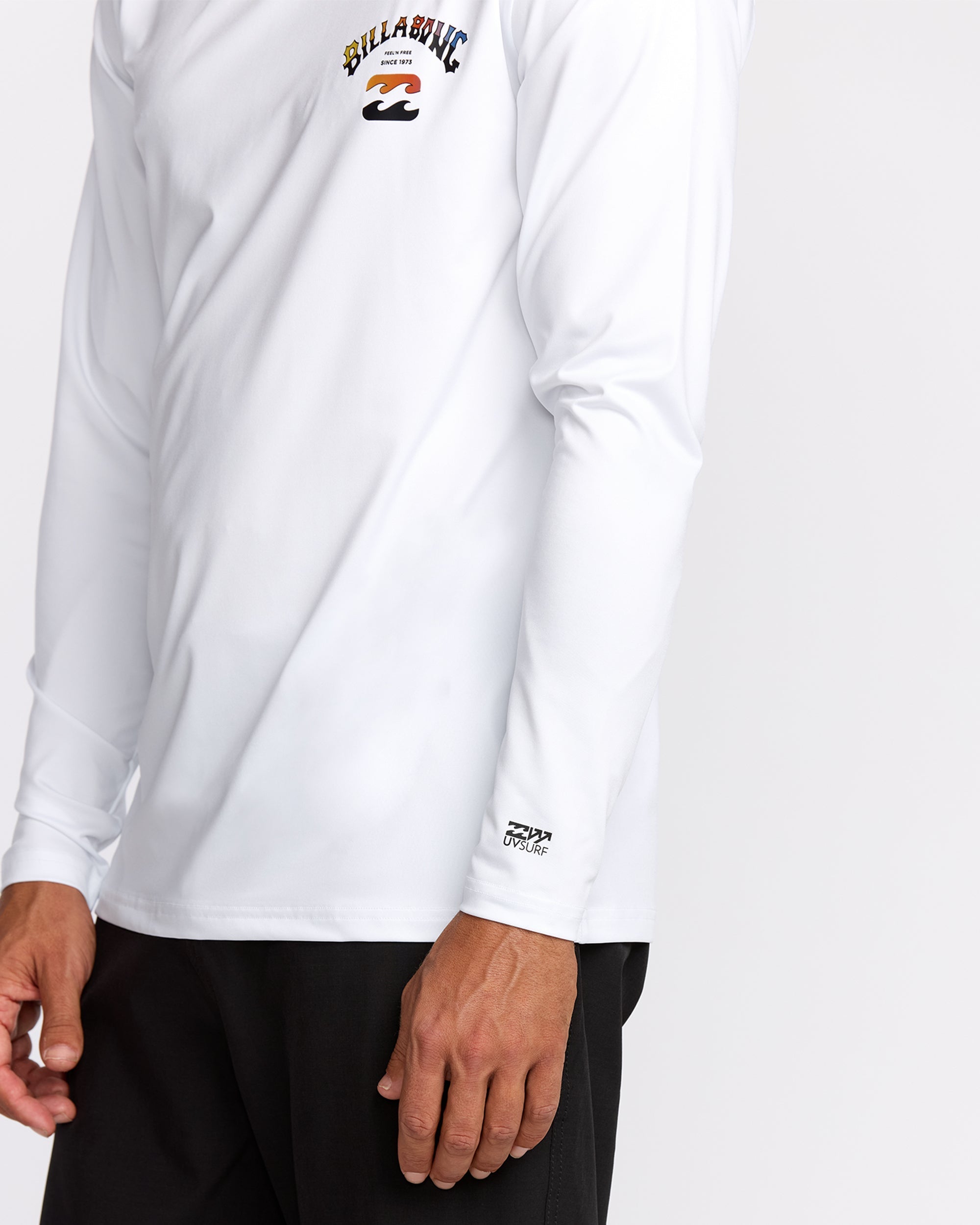 Billabong Arch Fade Loose Fit Long Sleeve Surf T-Shirt - White