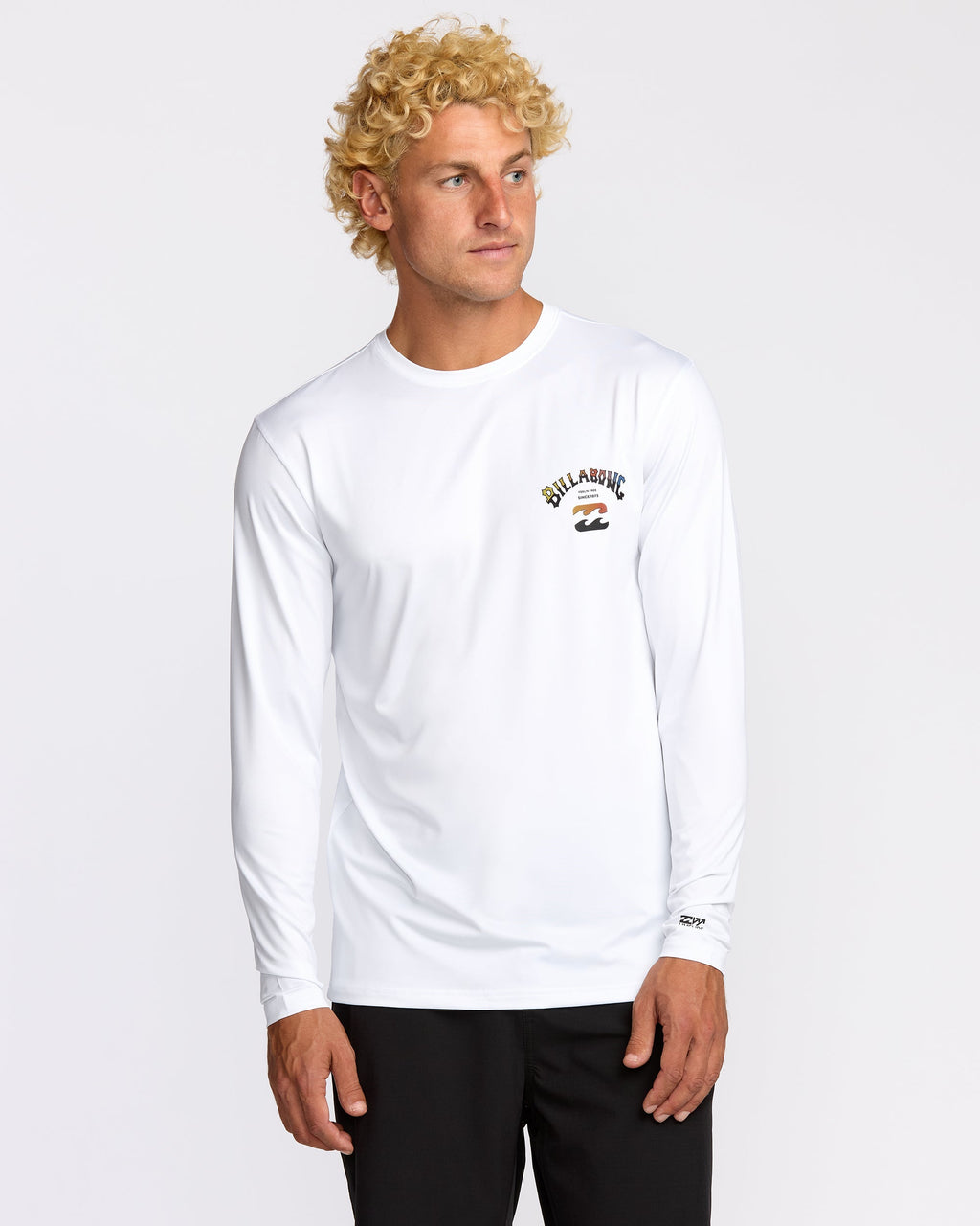 Billabong Arch Fade Loose Fit Long Sleeve Surf T-Shirt - White