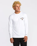 Billabong Arch Fade Loose Fit Long Sleeve Surf T-Shirt - White