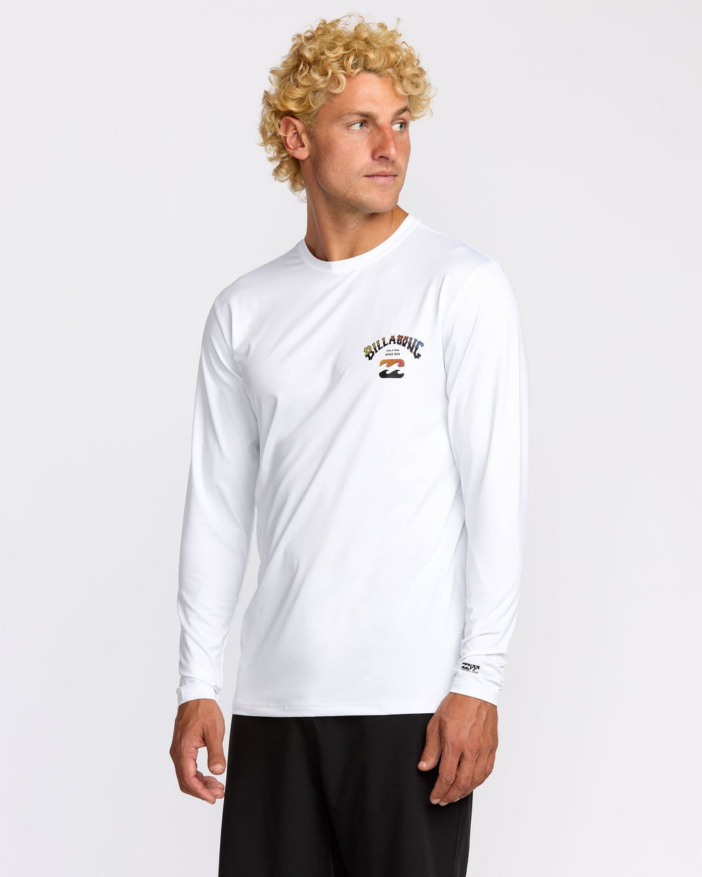 Billabong Arch Fade Loose Fit Long Sleeve Surf T-Shirt - White