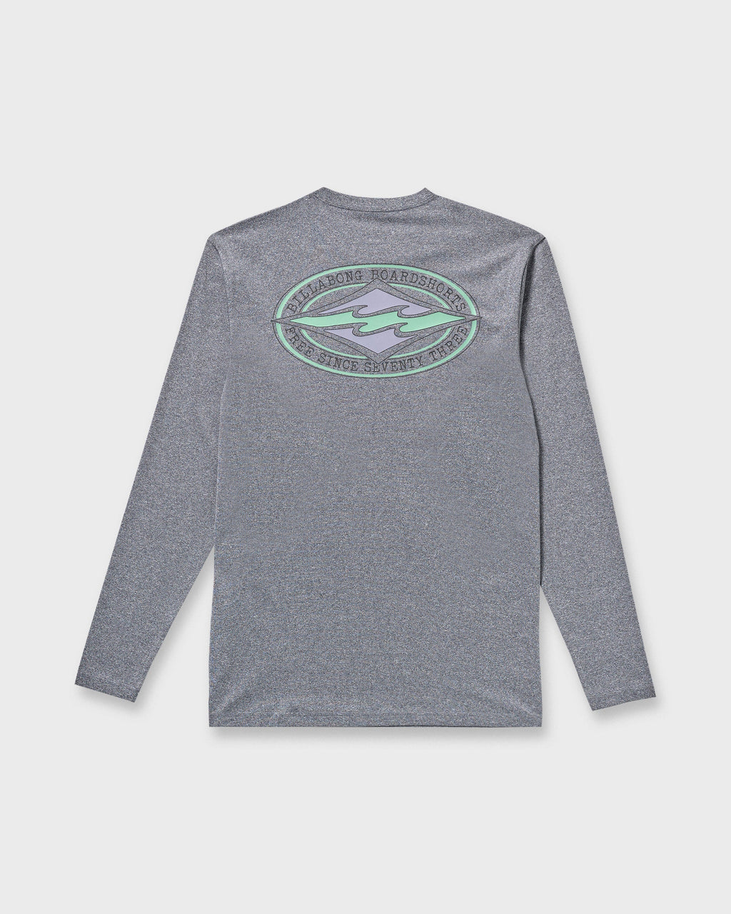 Billabong Diamond Vision Loose Fit Long Sleeve Surf T-Shirt - Grey Htr