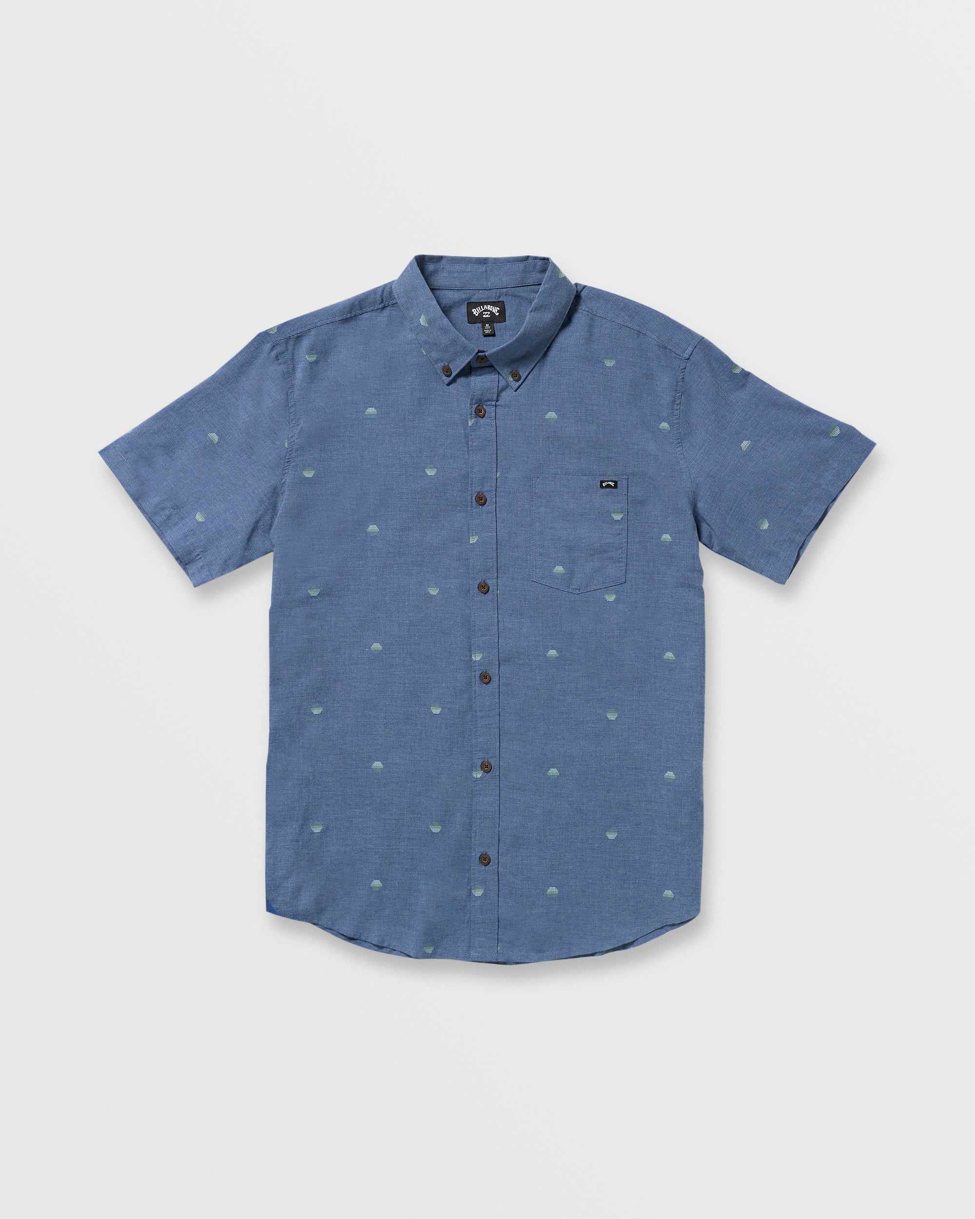 Billabong All Day Jacquard Short Sleeve Shirt - Deep Blue