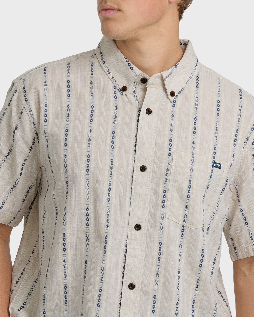 Billabong All Day Jacquard Short Sleeve Shirt - Stone