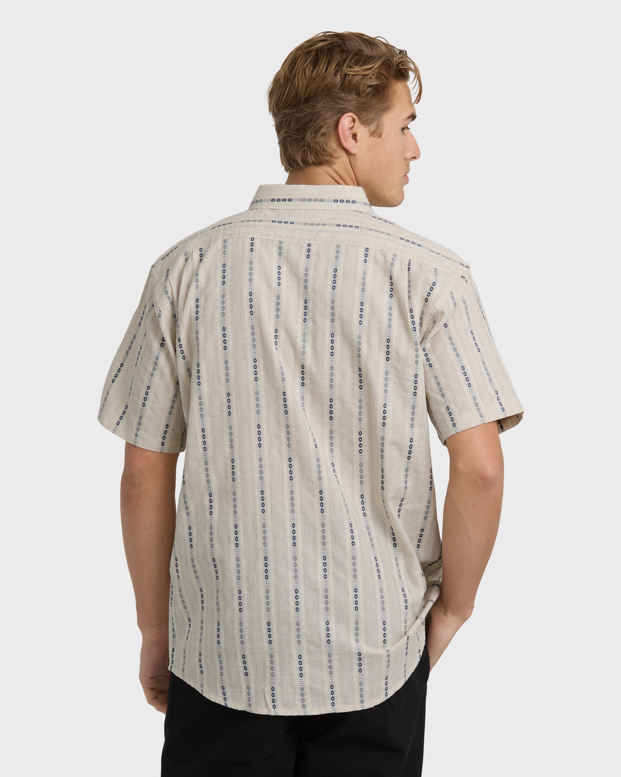 Billabong All Day Jacquard Short Sleeve Shirt - Stone