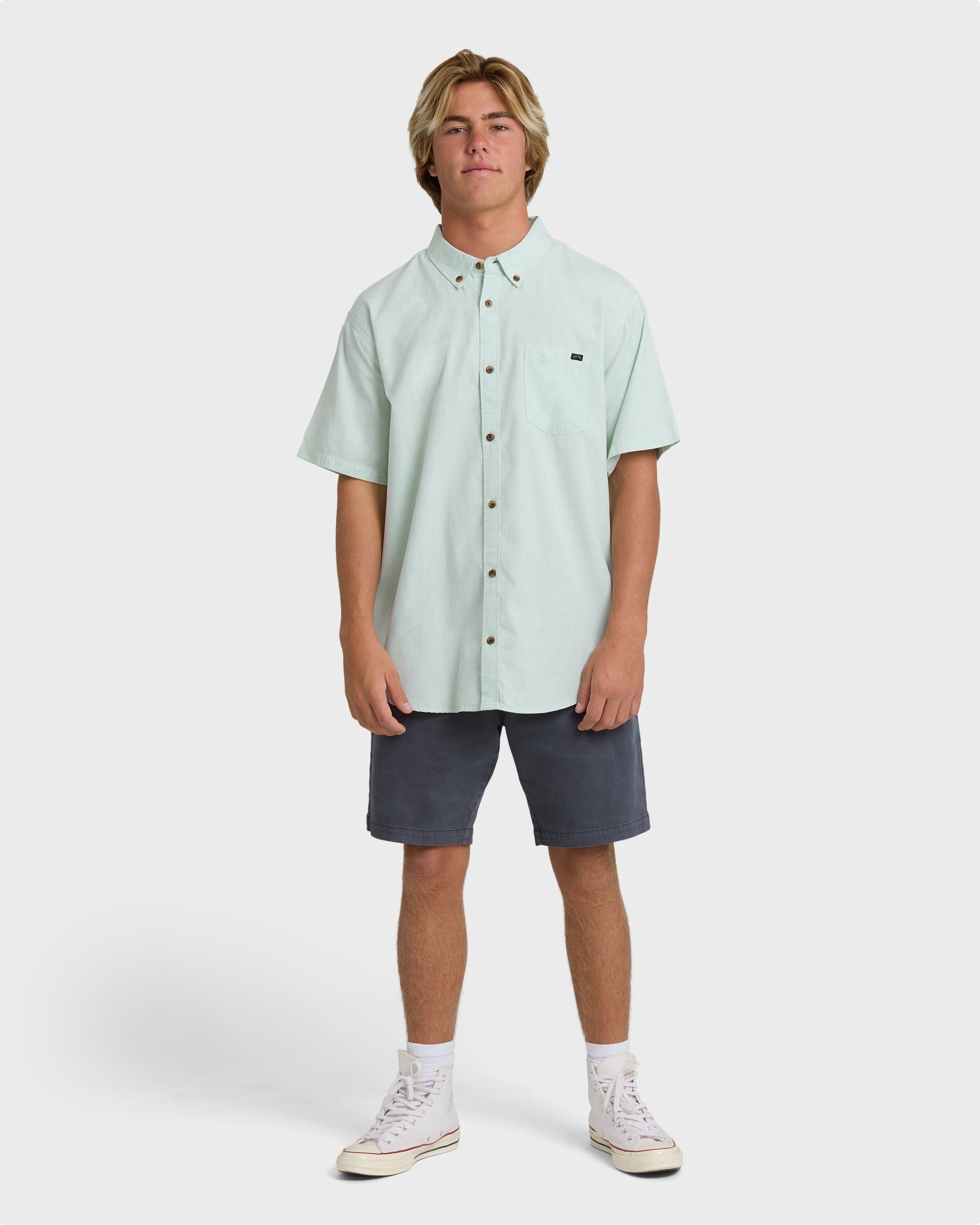 Billabong All Day Short Sleeve Shirt - Granite Green