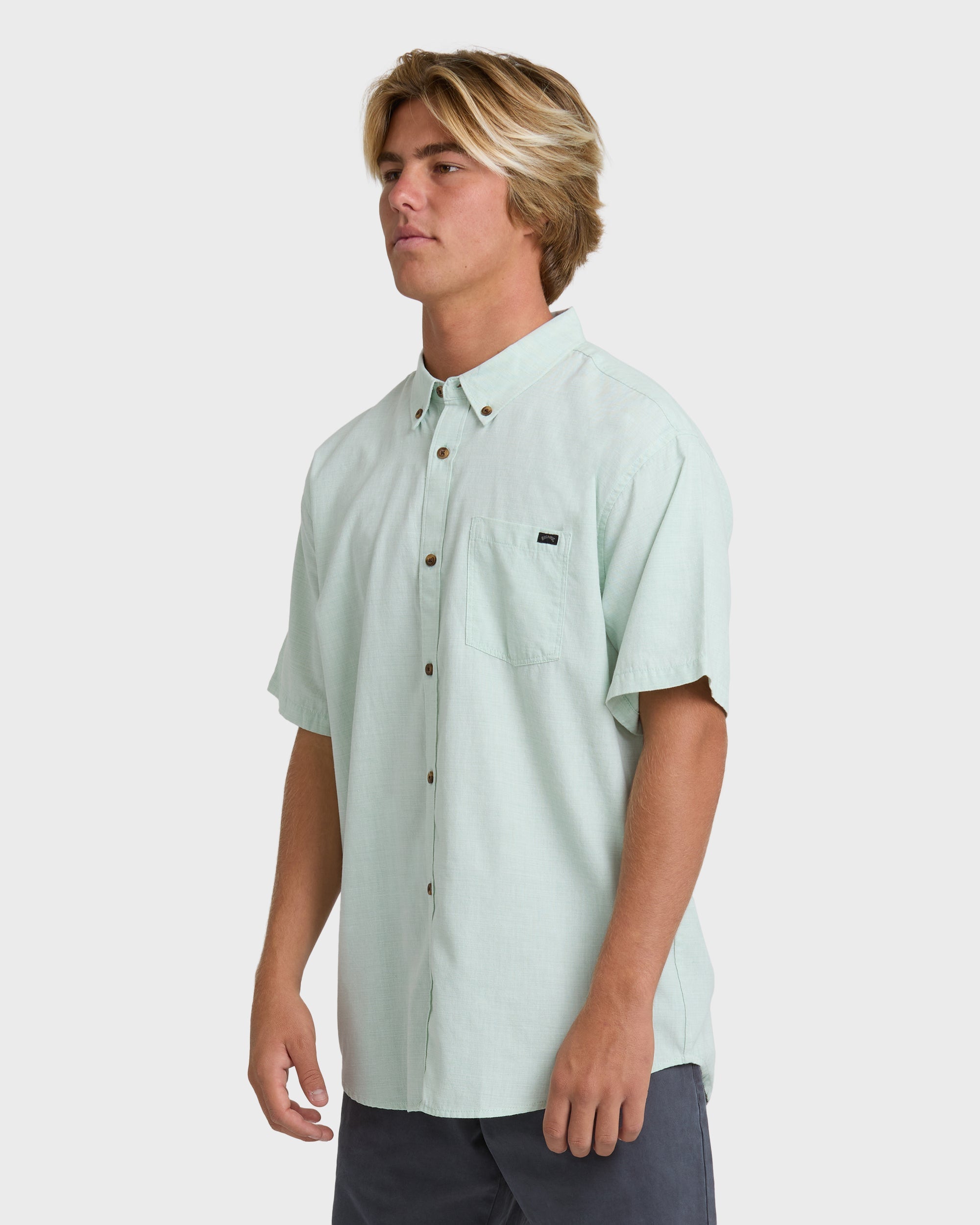 Billabong All Day Short Sleeve Shirt - Granite Green