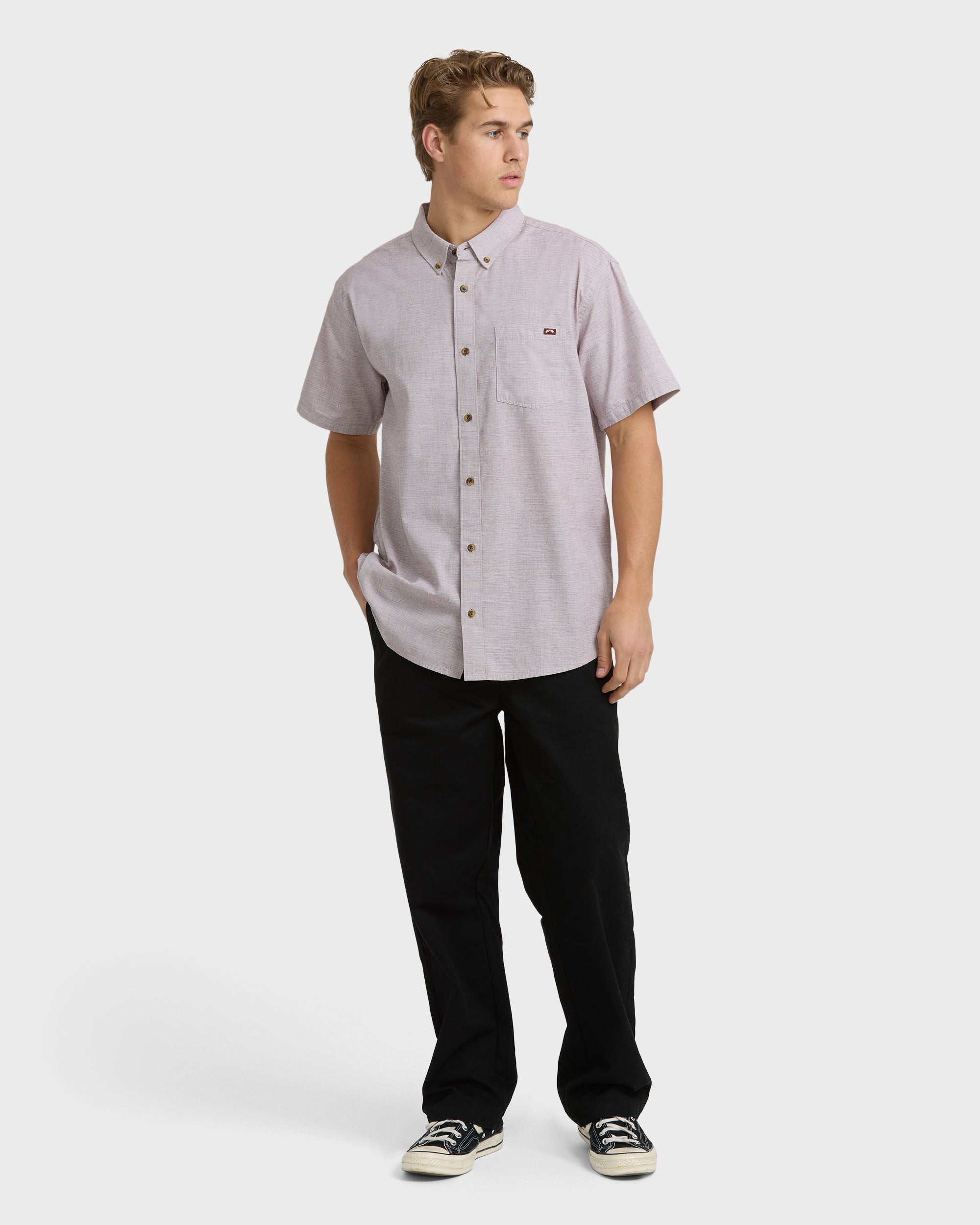 Billabong All Day Short Sleeve Shirt - Plum