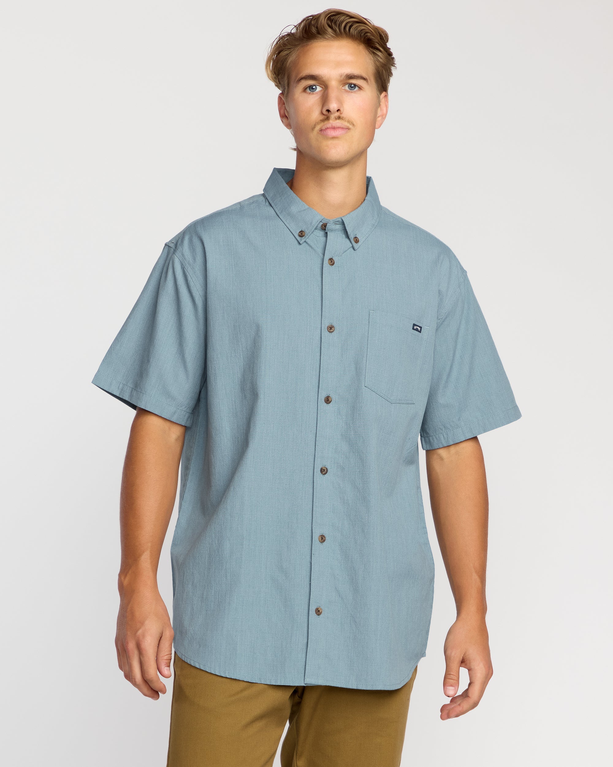 Billabong All Day Short Sleeve Shirt - Steel Blue