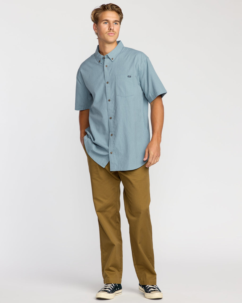 Billabong All Day Short Sleeve Shirt - Steel Blue