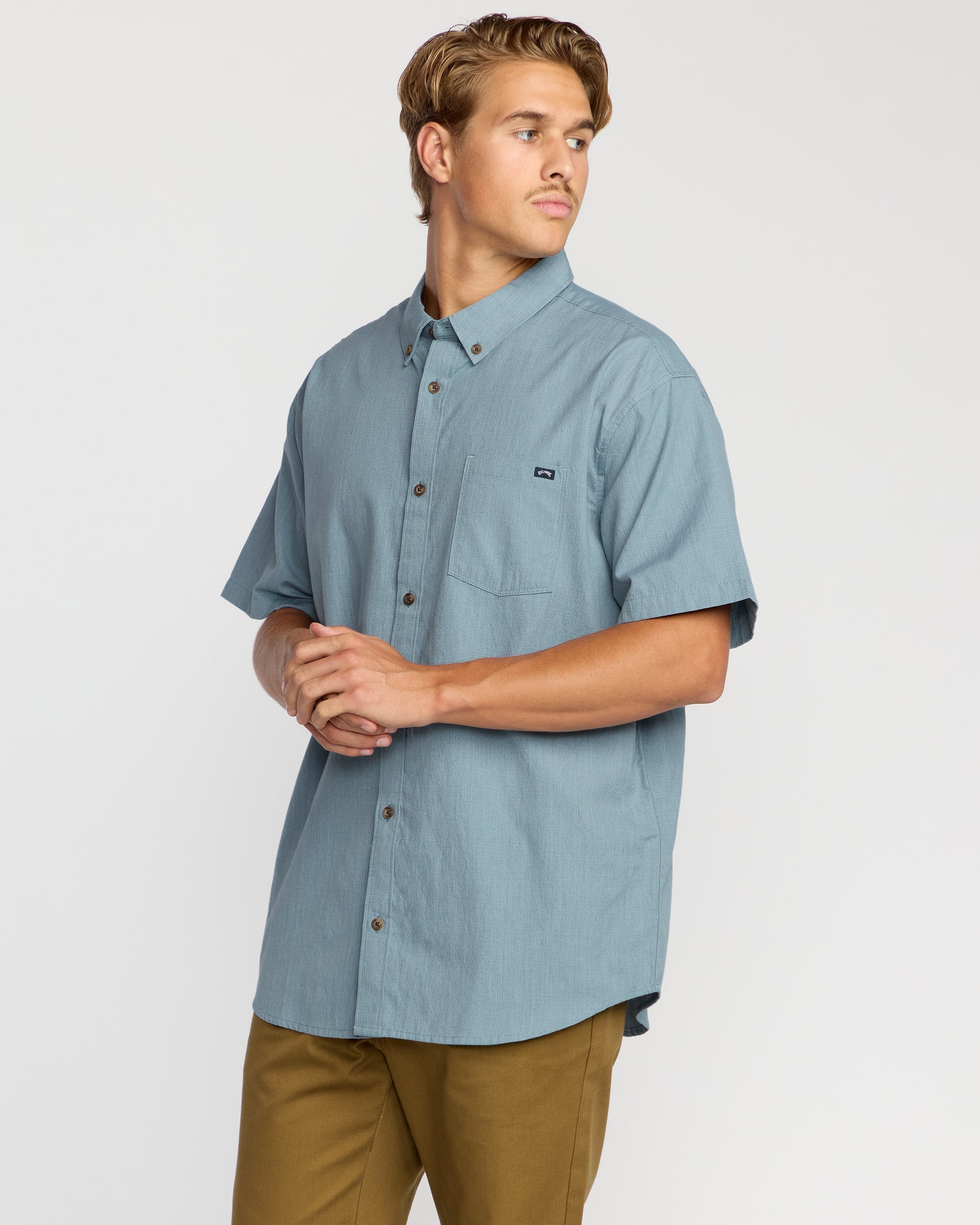 Billabong All Day Short Sleeve Shirt - Steel Blue