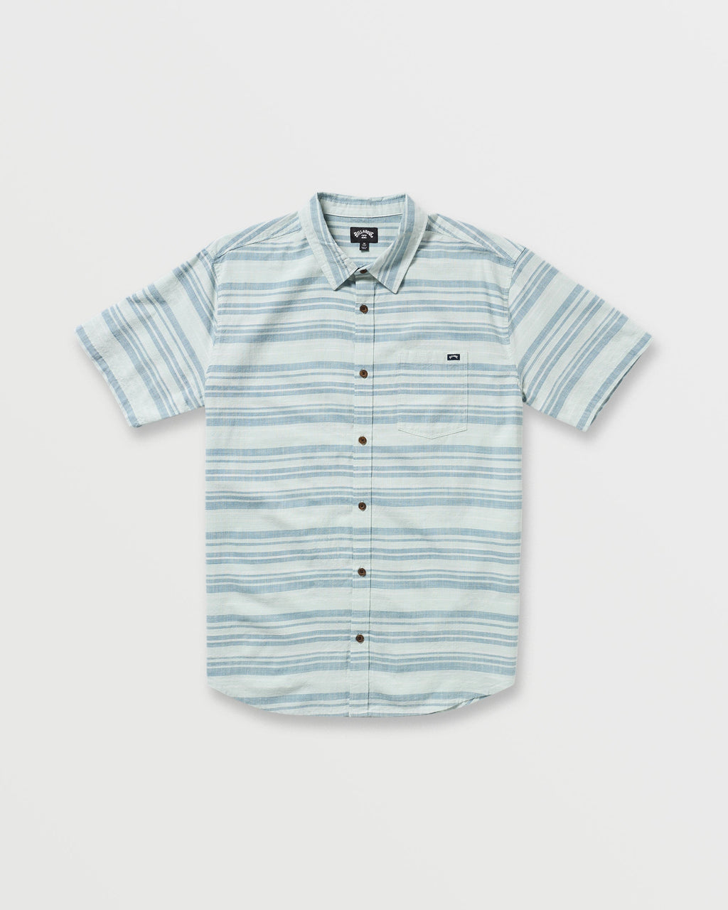 Billabong All Day Stripe Short Sleeve Shirt - Ash Blue