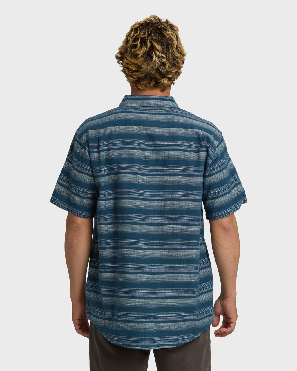 Billabong All Day Stripe Short Sleeve Shirt - Dark Denim
