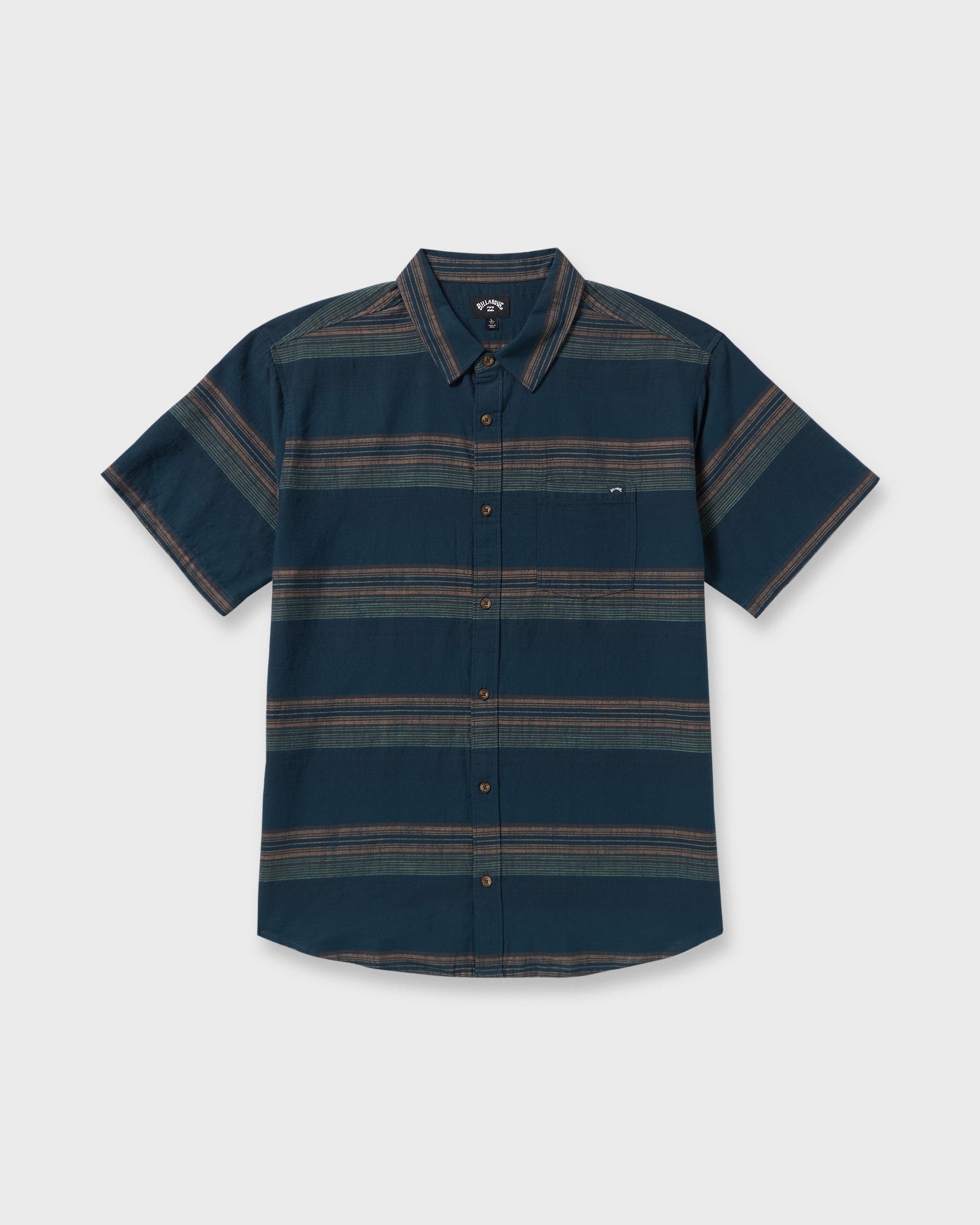 Billabong All Day Stripe Short Sleeve Shirt - Midnight
