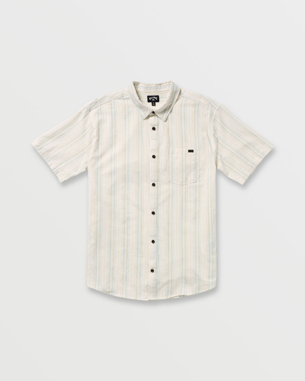 Billabong All Day Stripe Short Sleeve Shirt - Off White