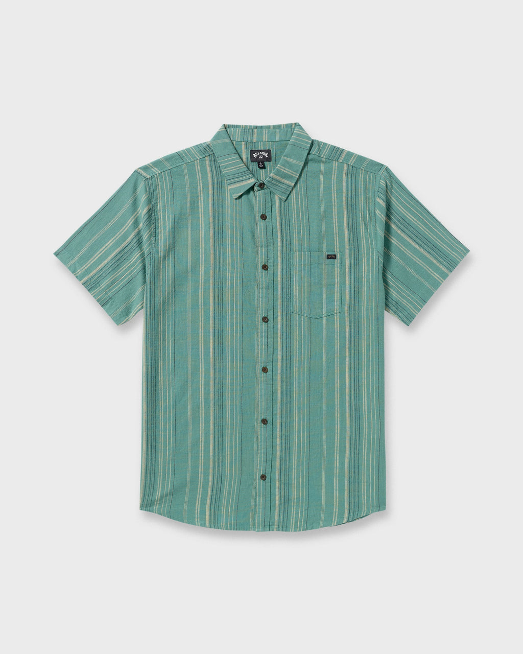 Billabong All Day Stripe Short Sleeve Shirt - Sage Green