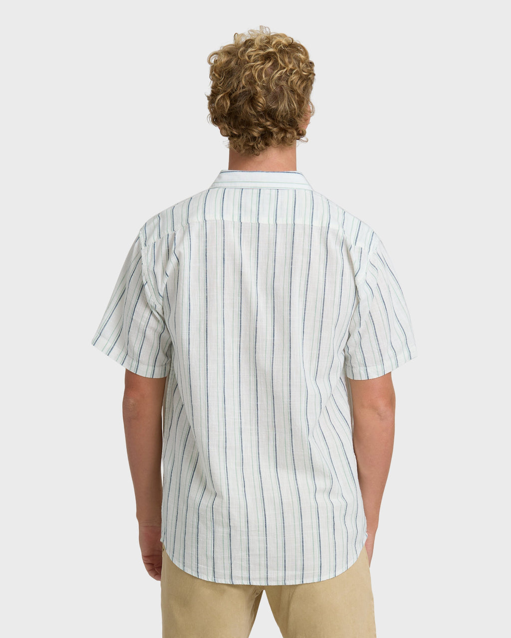 Billabong All Day Stripe Short Sleeve Shirt - Cream