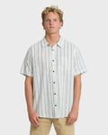 Billabong All Day Stripe Short Sleeve Shirt - Cream