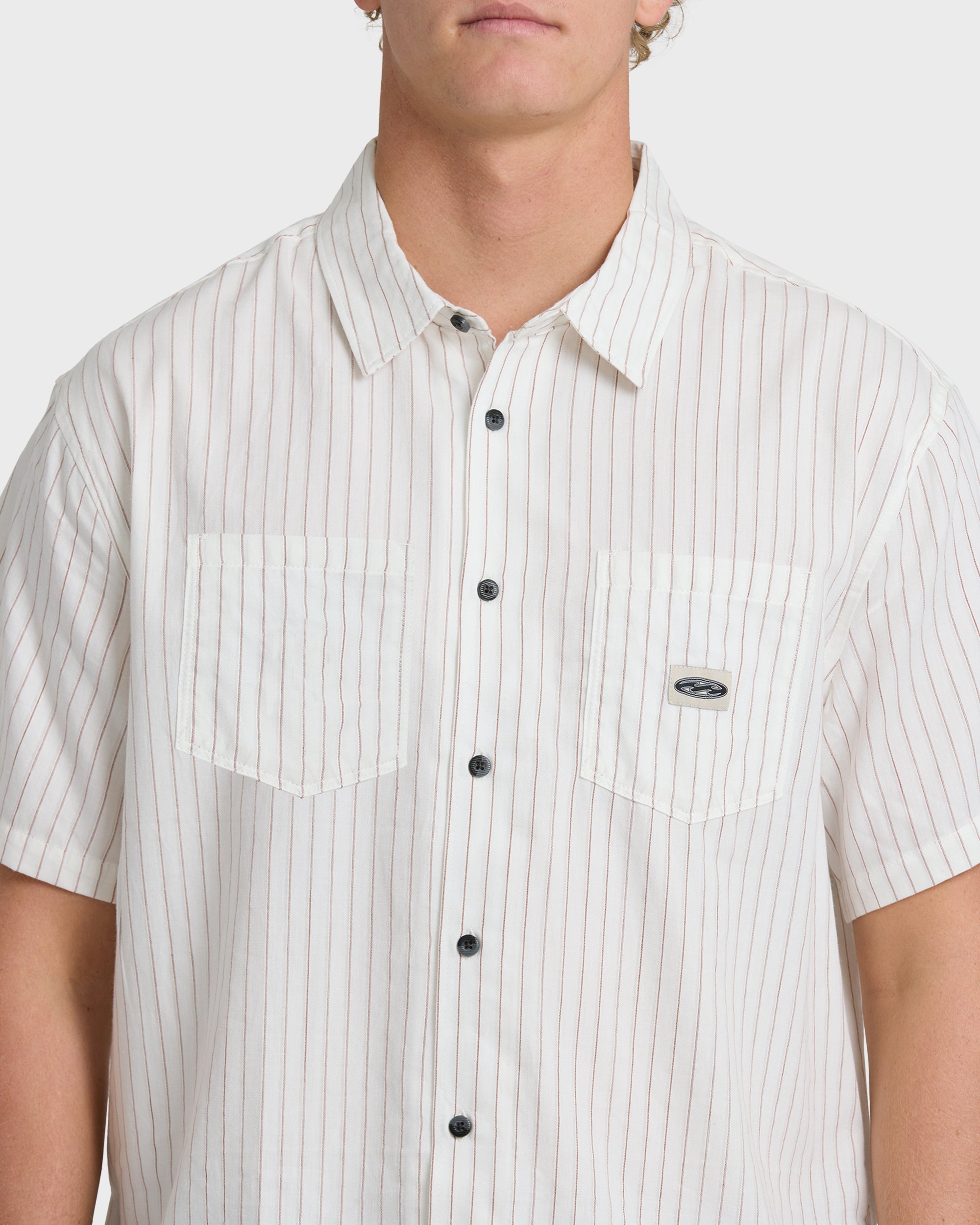 Billabong Bad Dog Short Sleeve Woven Shirt - Off White