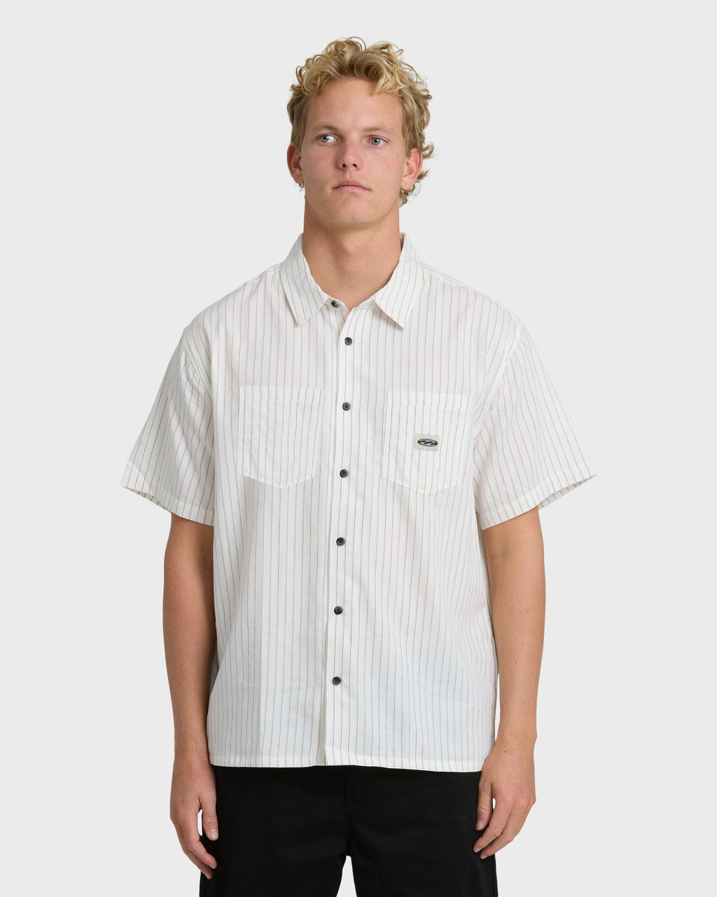 Billabong Bad Dog Short Sleeve Woven Shirt - Off White