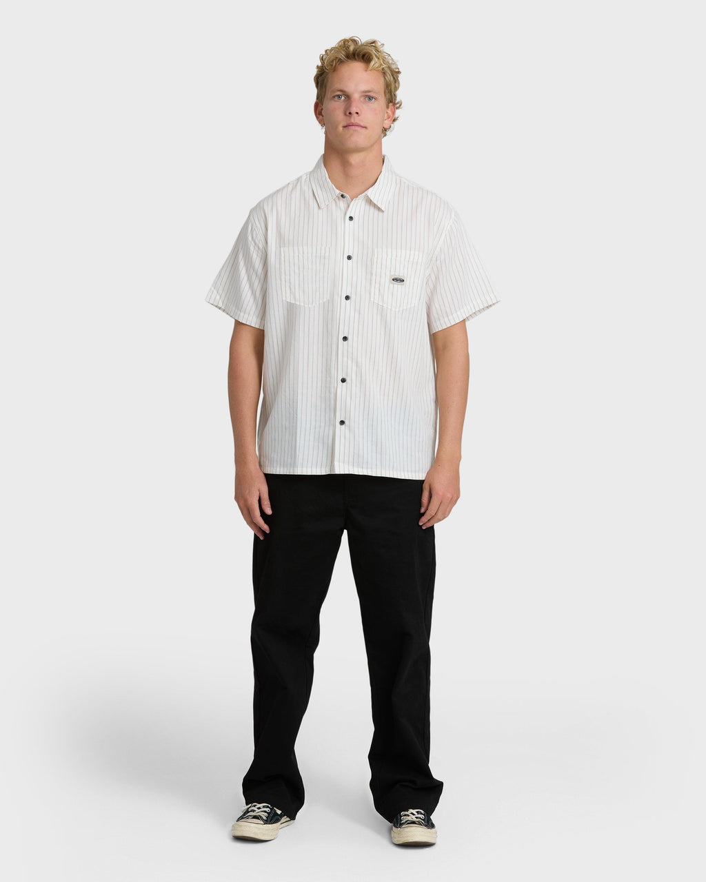 Billabong Bad Dog Short Sleeve Woven Shirt - Off White