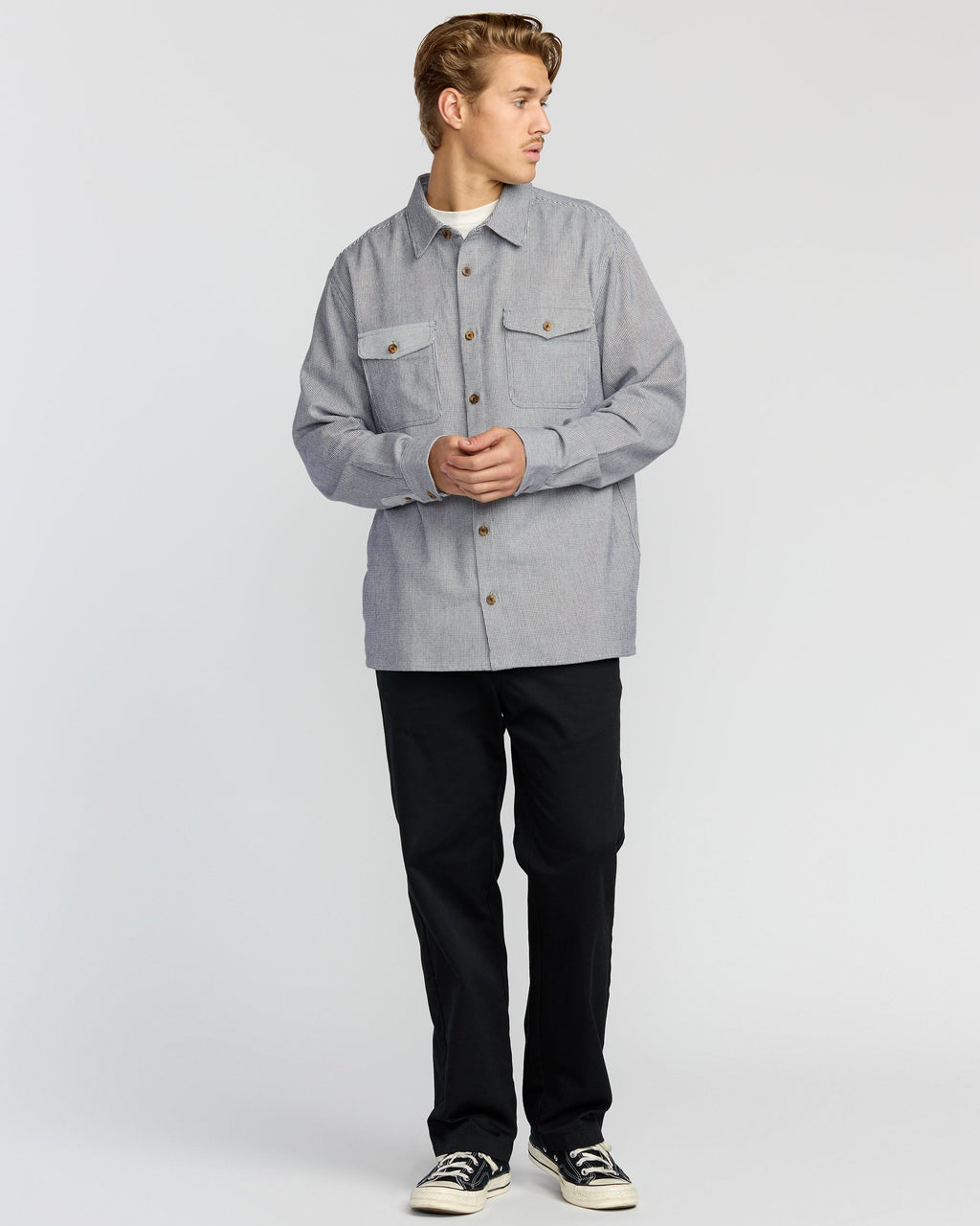 Billabong Austin Garage Long Sleeve Shirt - Stone Blue