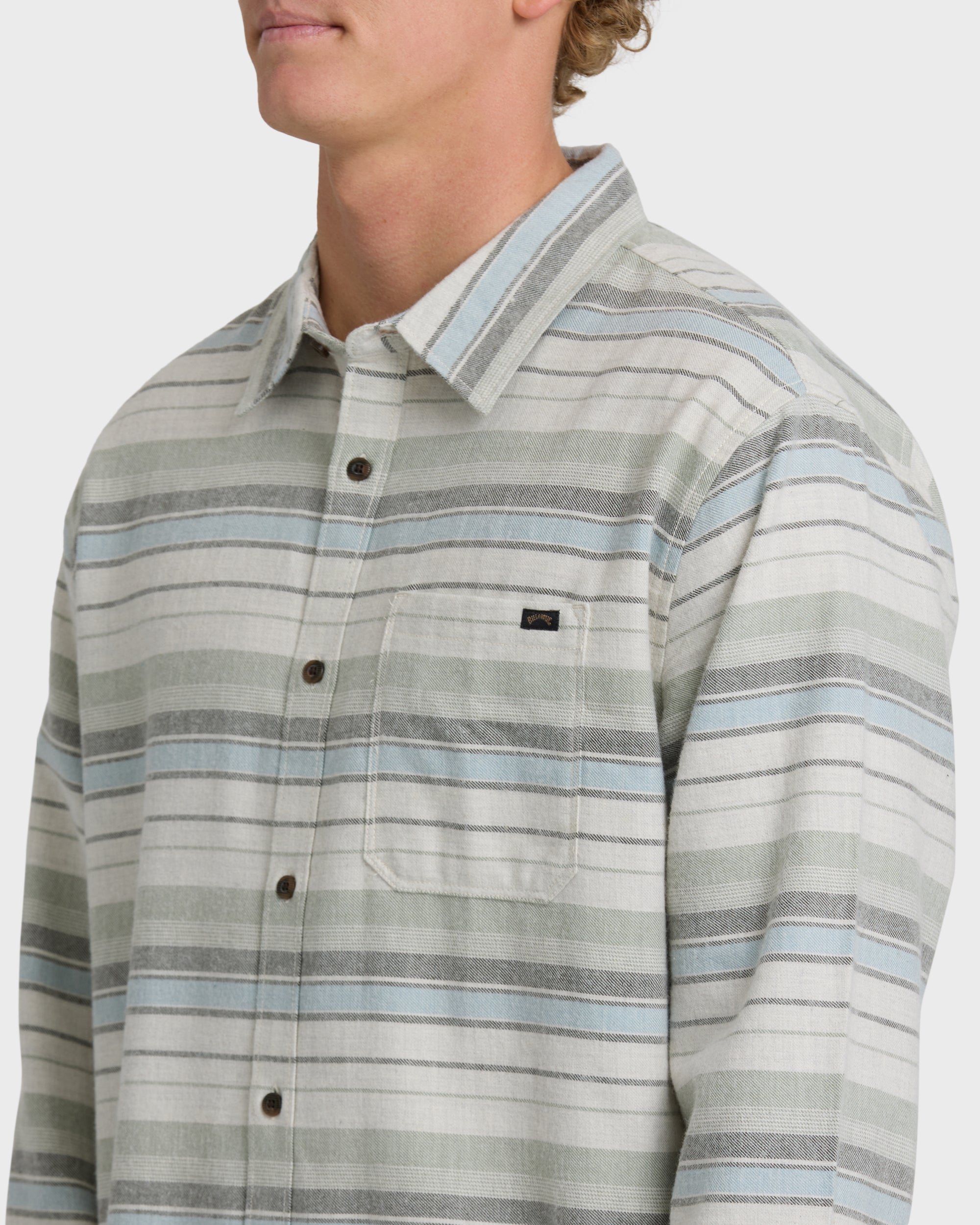 Billabong Coastline Long Sleeve Flannel Shirt - Chino