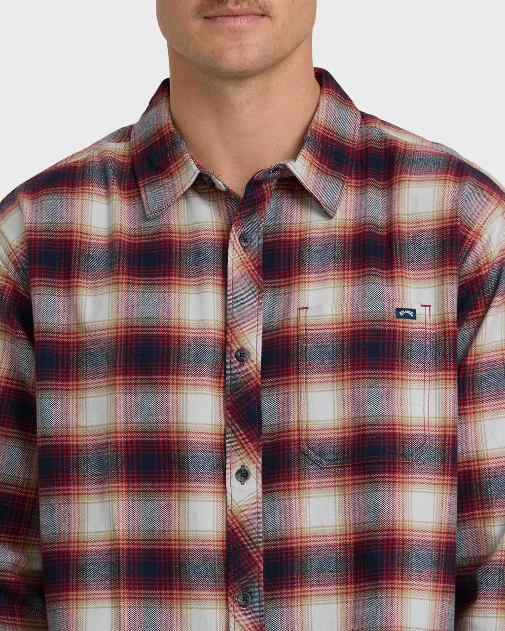 Billabong Coastline Long Sleeve Flannel Shirt - Plum