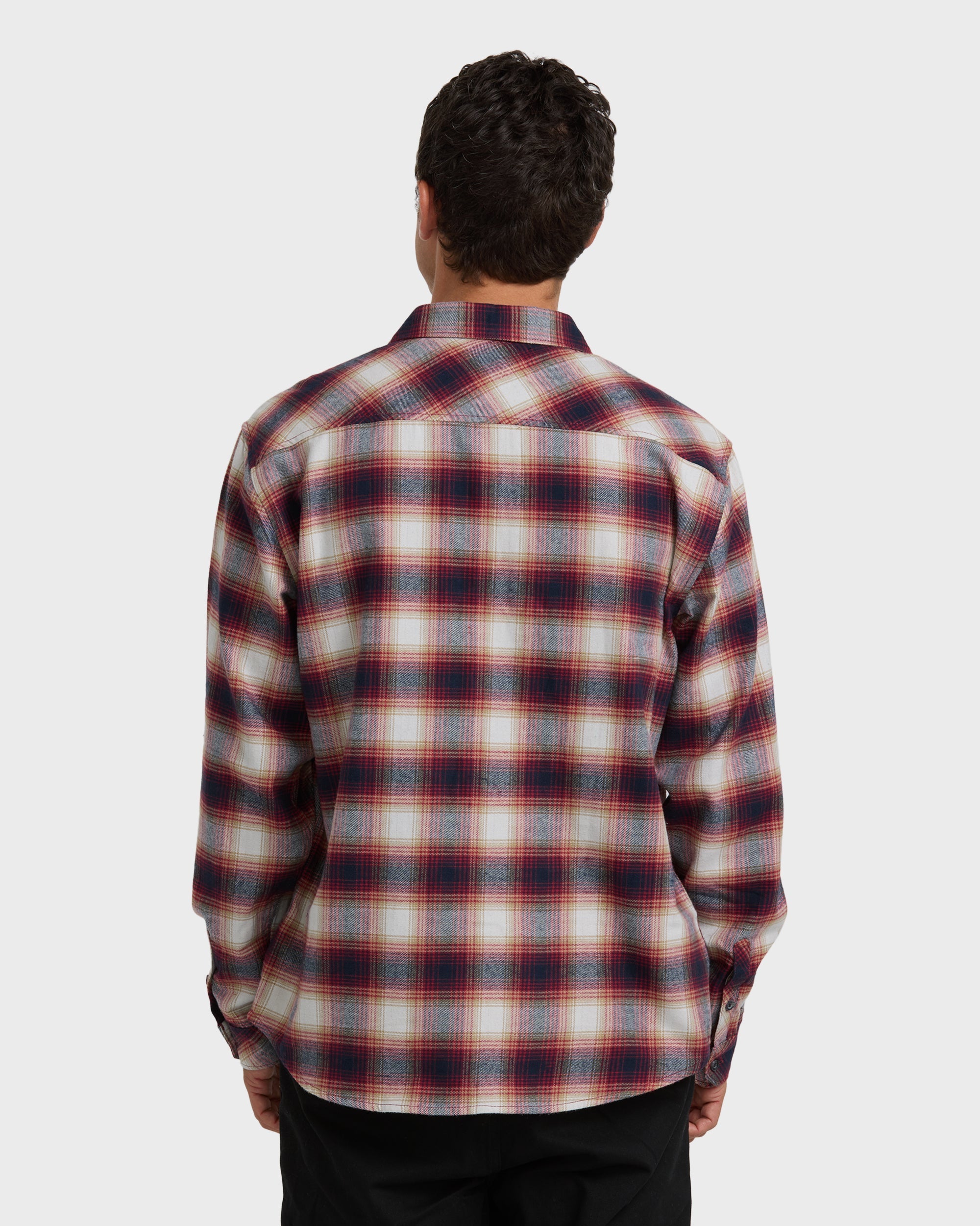 Billabong Coastline Long Sleeve Flannel Shirt - Plum