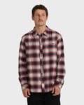 Billabong Coastline Long Sleeve Flannel Shirt - Plum