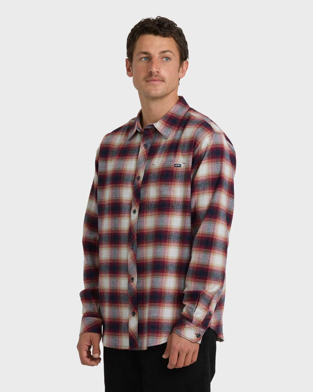 Billabong Coastline Long Sleeve Flannel Shirt - Plum