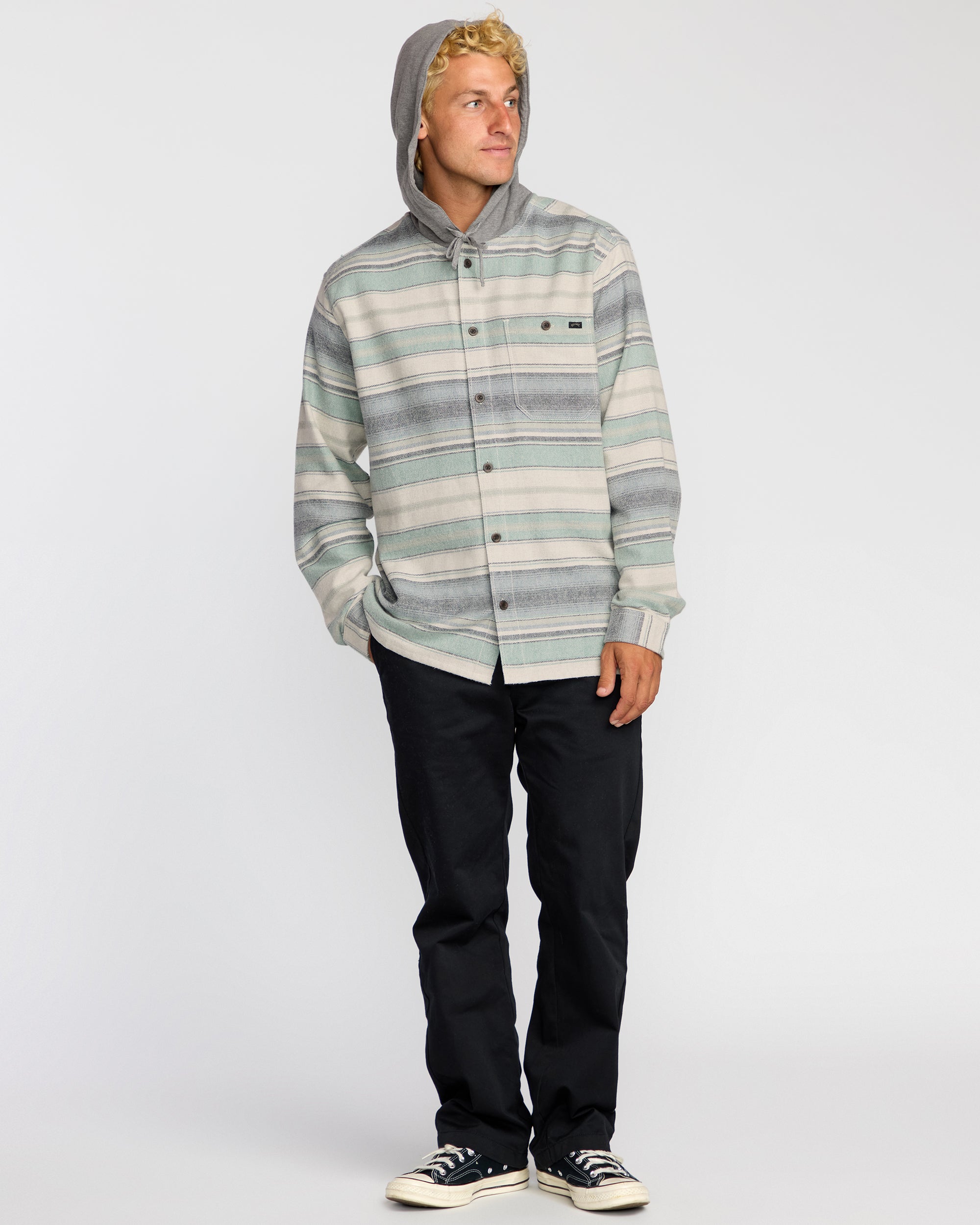Billabong Baja Long Sleeve Flannel Shirt - Oatmeal