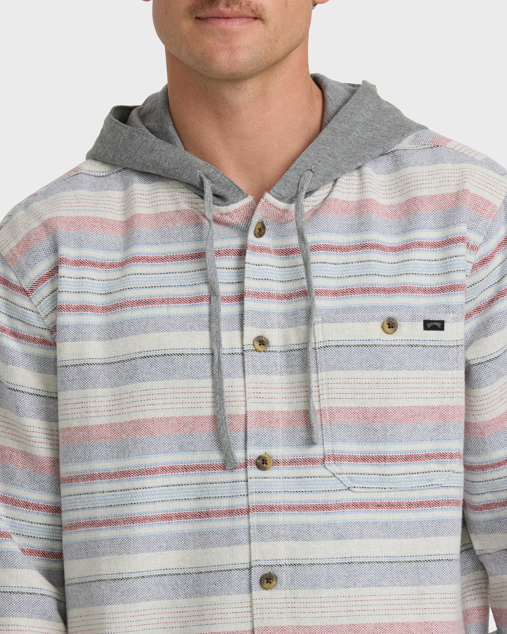 Billabong Baja Long Sleeve Flannel Shirt - Off White
