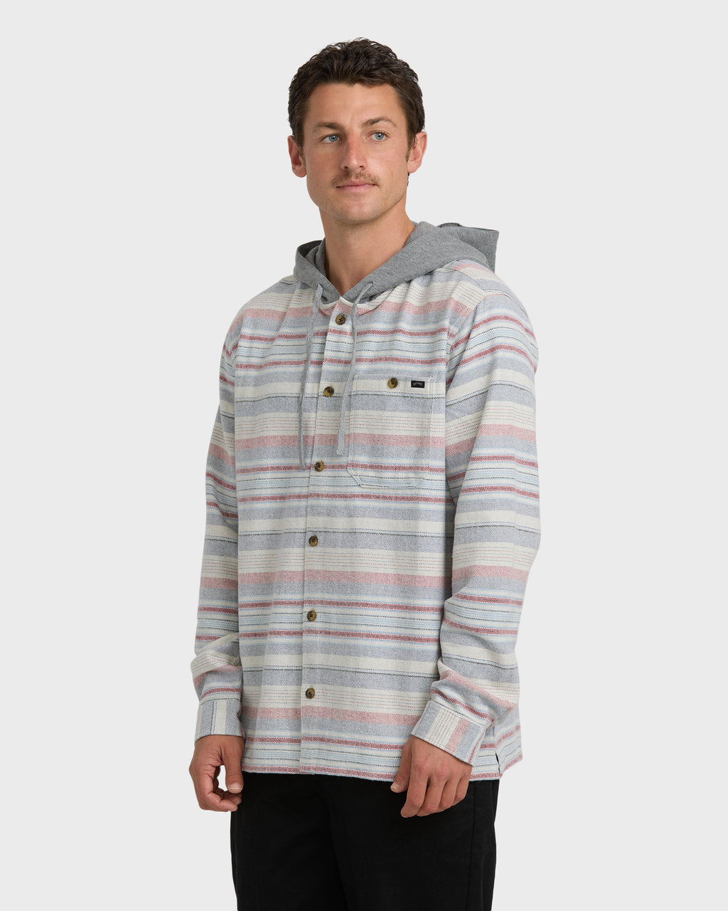 Billabong Baja Long Sleeve Flannel Shirt - Off White