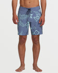 Billabong Good Times Pro Performance 18 Boardshorts - Blue Fog